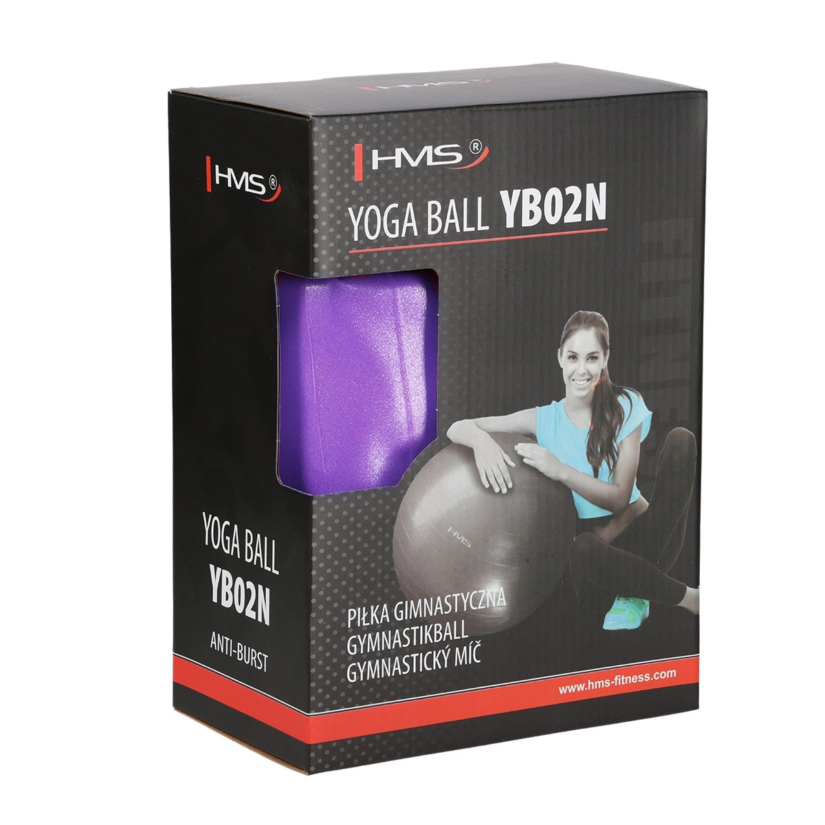 65cm Purple Gym Ball – Anti-Burst, Non-Slip