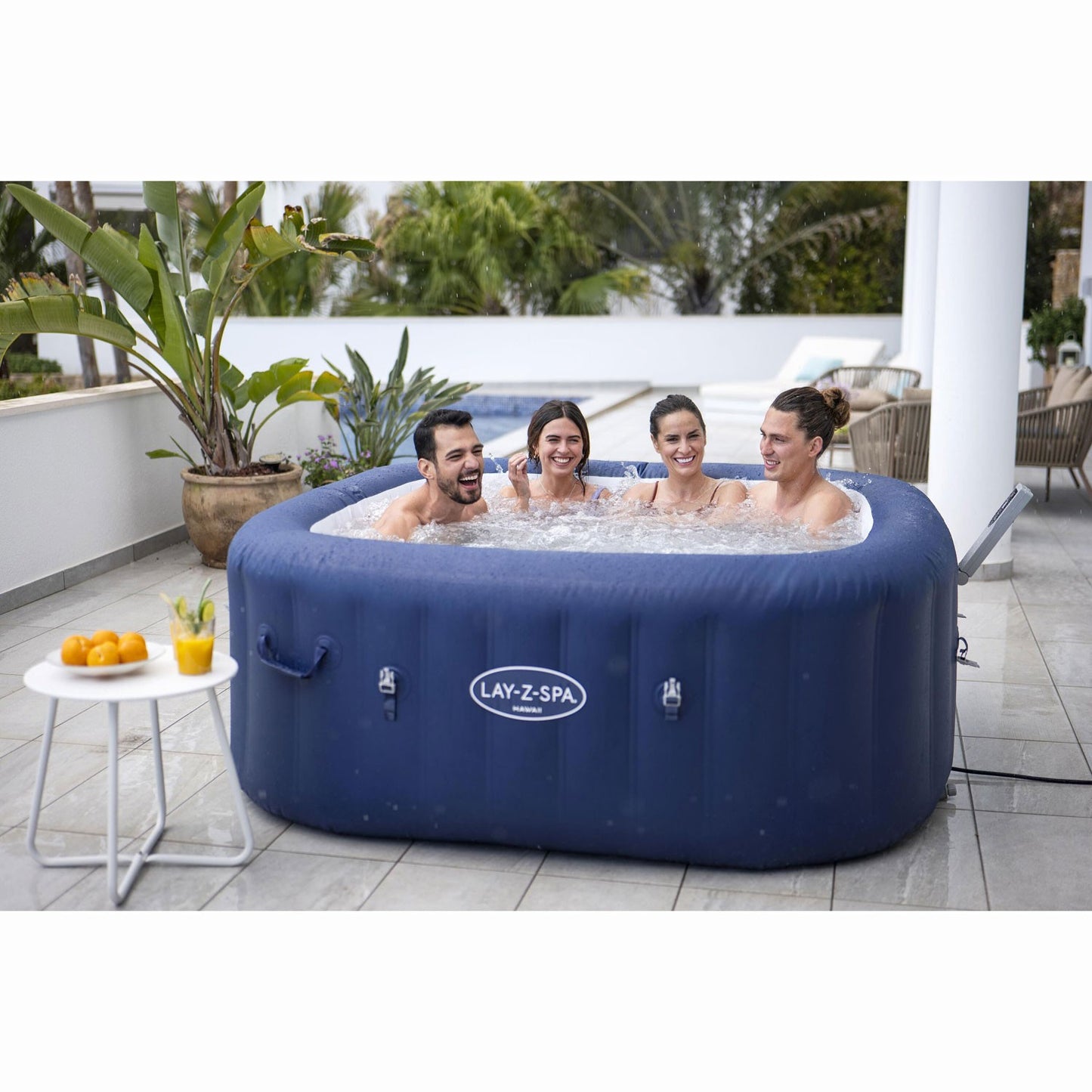 6-Person Square Hot Tub with Energy-Efficient AirJets