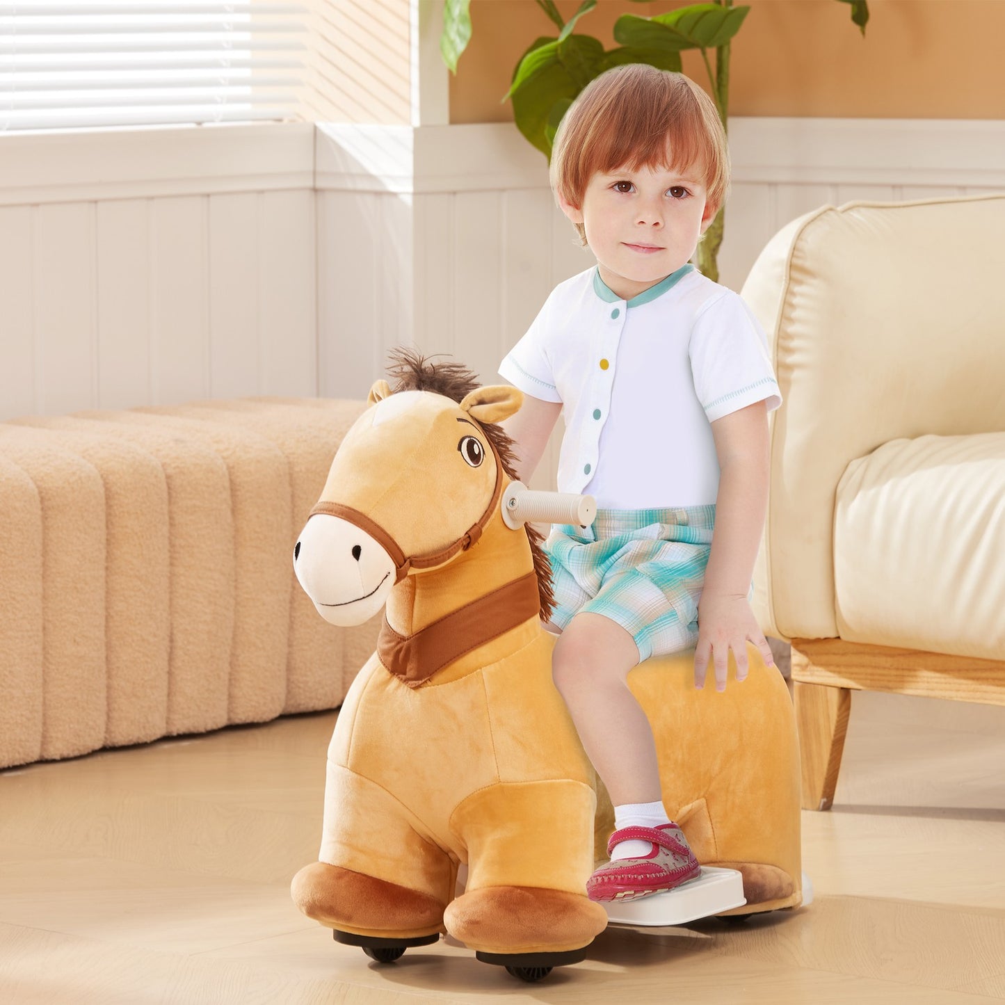 Electric riding toy for children 1.5-3 years, brown