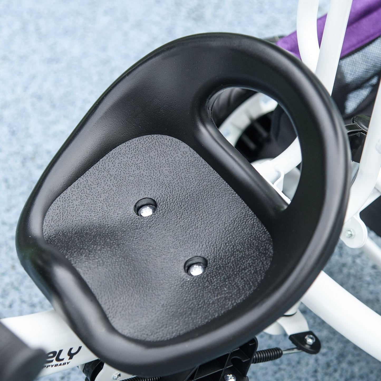 Children's Tricycle with Push Bar, Canopy, Storage Basket
