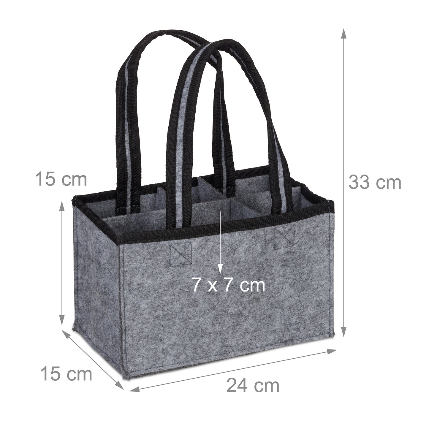 6x Felt Bottle Carrier