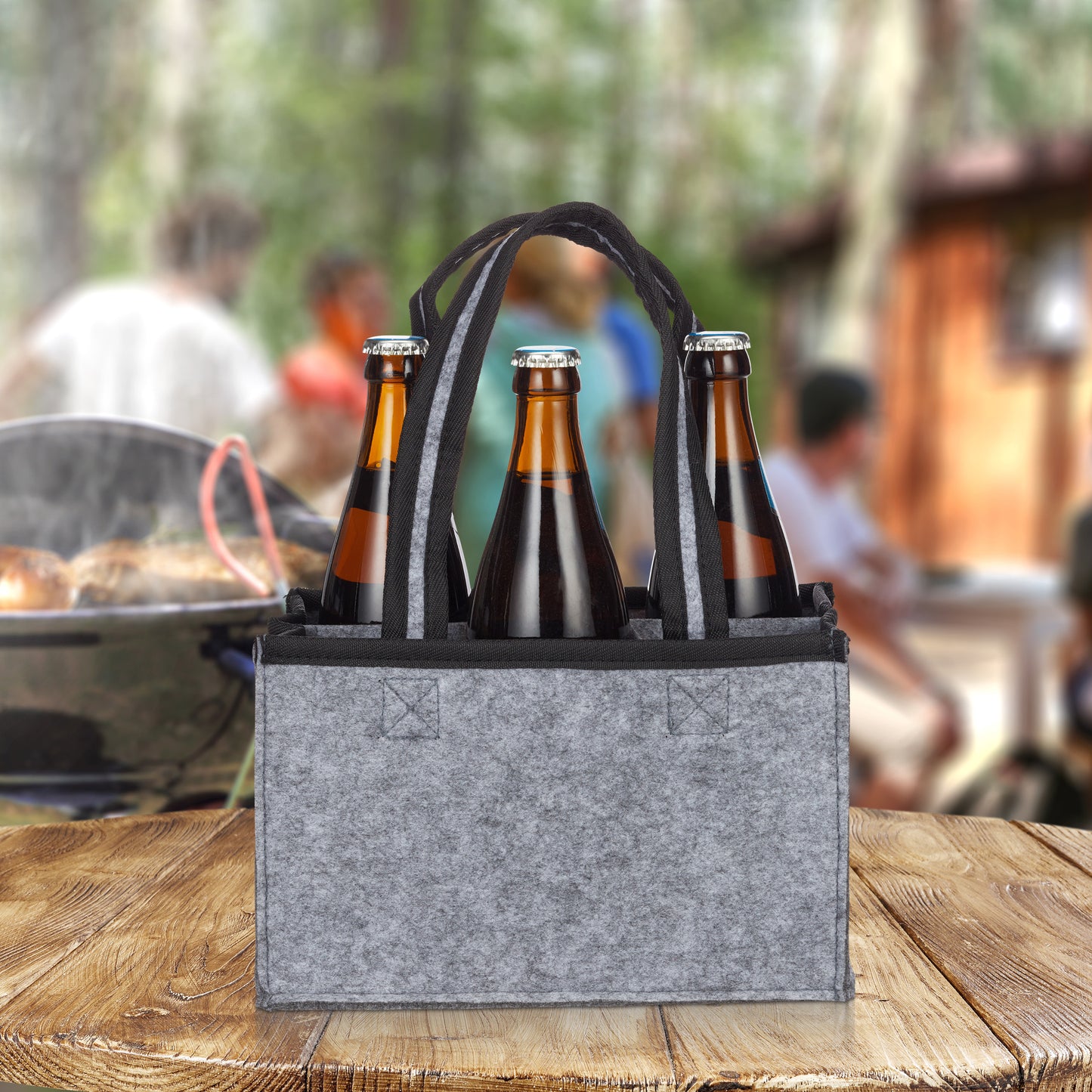 6x Felt Bottle Carrier