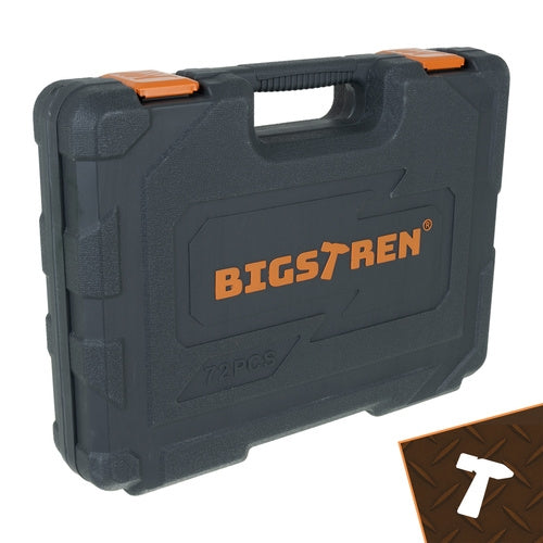72-Piece Tool Set with 1/4" & 1/2" Socket Wrenches