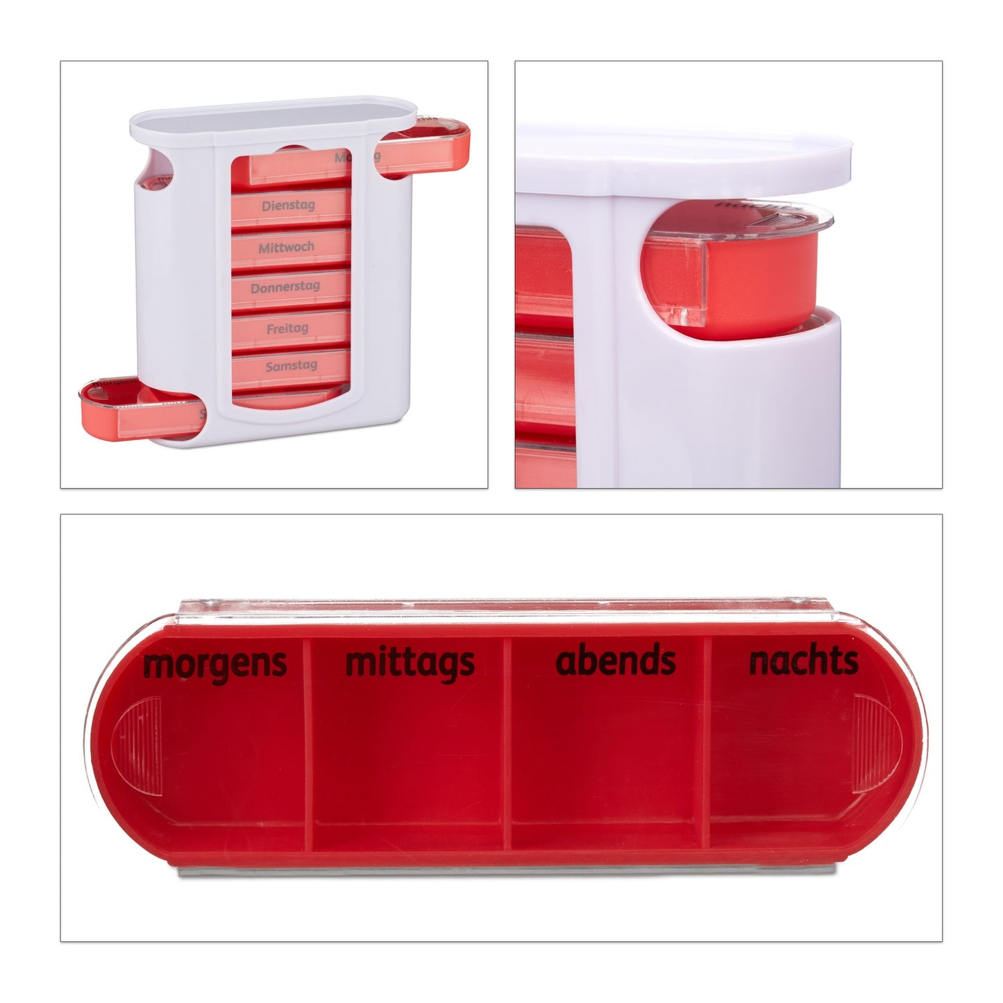 7-Day Pill Box with 4 Compartments Each