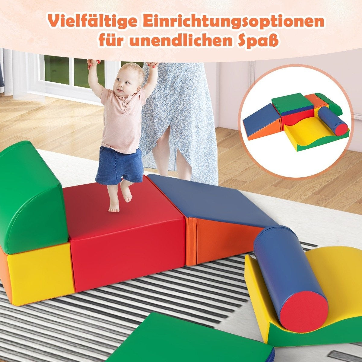 7 PCS. Foam building blocks for running around and climbing Giant building blocks made of foam Soft building blocks Colorful