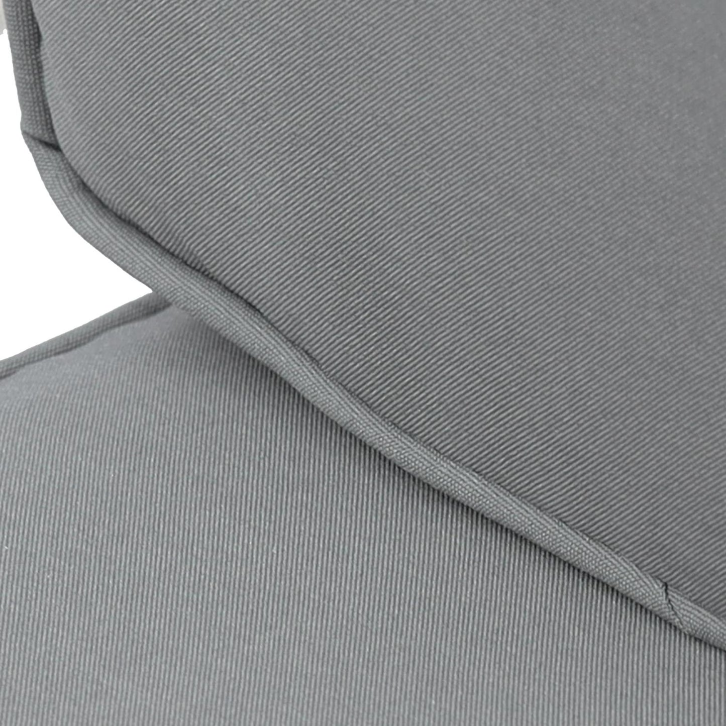 Garden furniture in polyrattan with footstool, gray