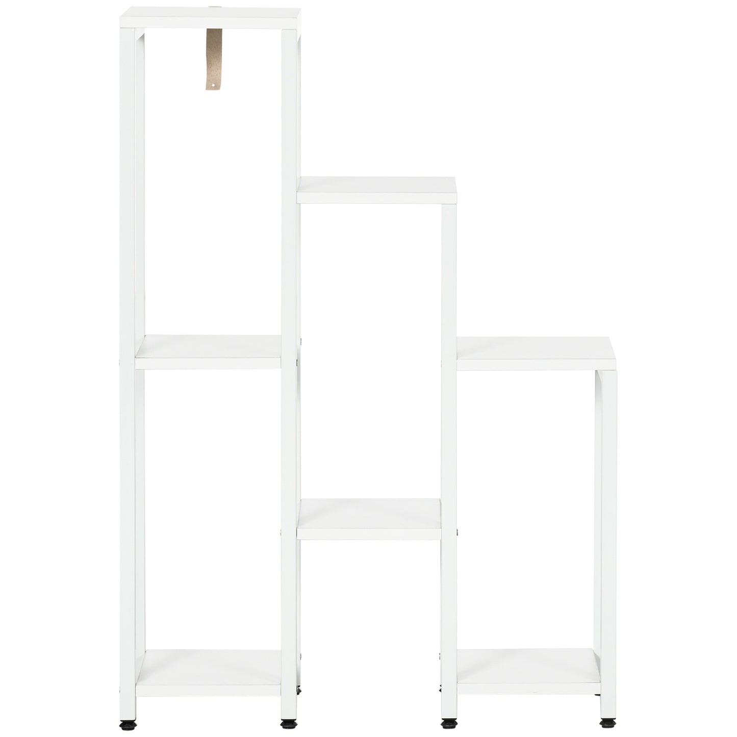 7-Tier Plant Stand, Indoor/Outdoor, White Steel, 65x23x94.5cm