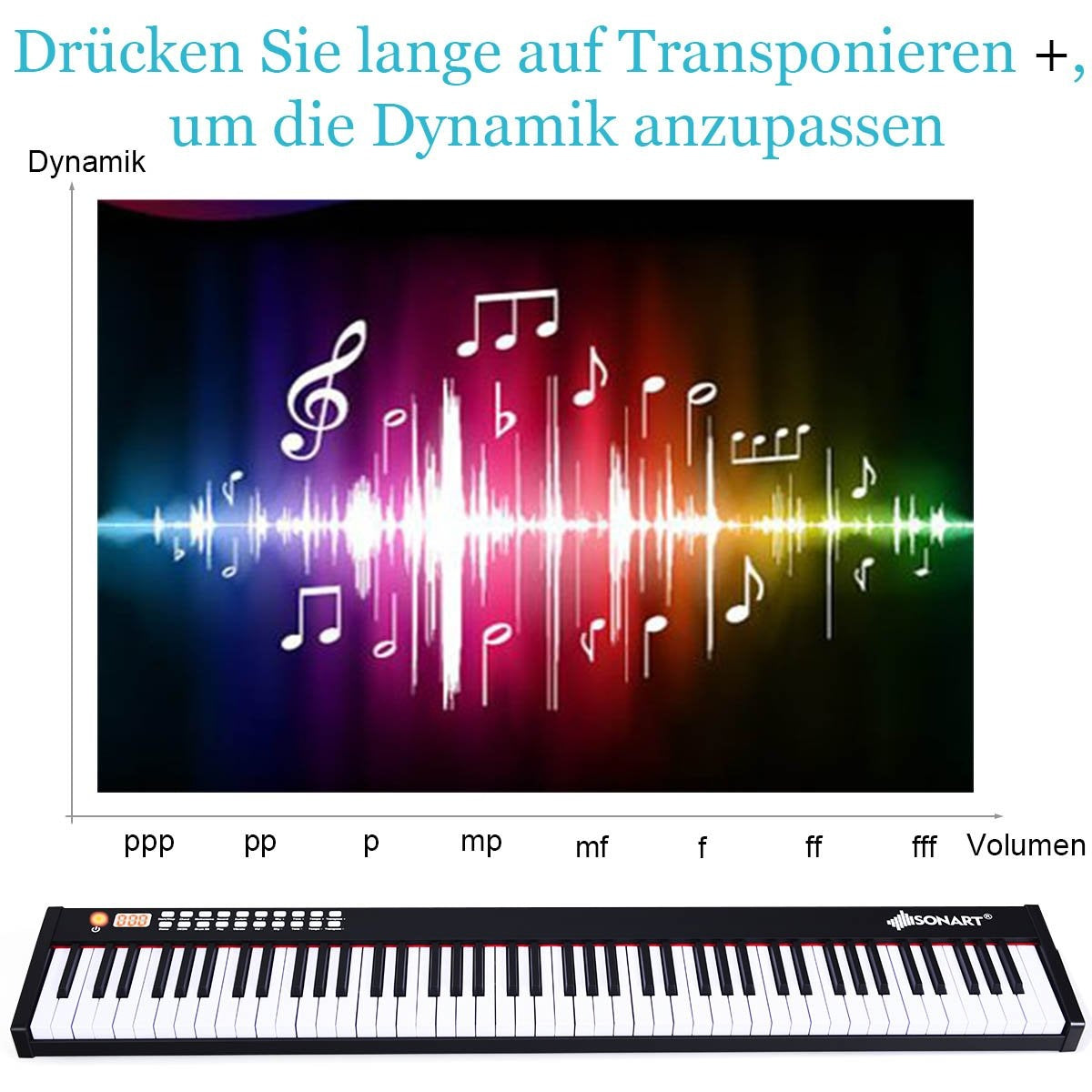 88-key digital piano keyboard electronic piano keyboard carrying case