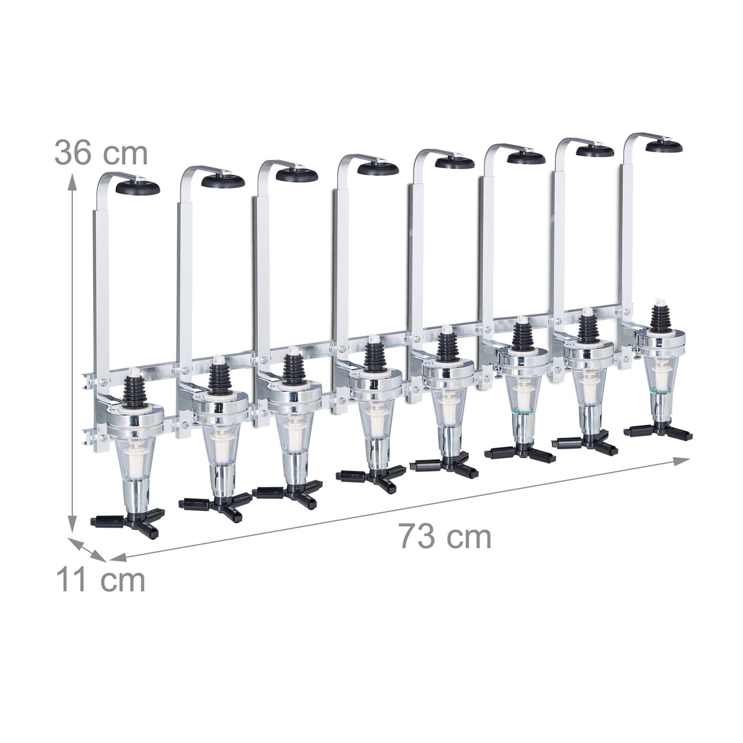 8-Bottle Wall-Mount Bar Butler
