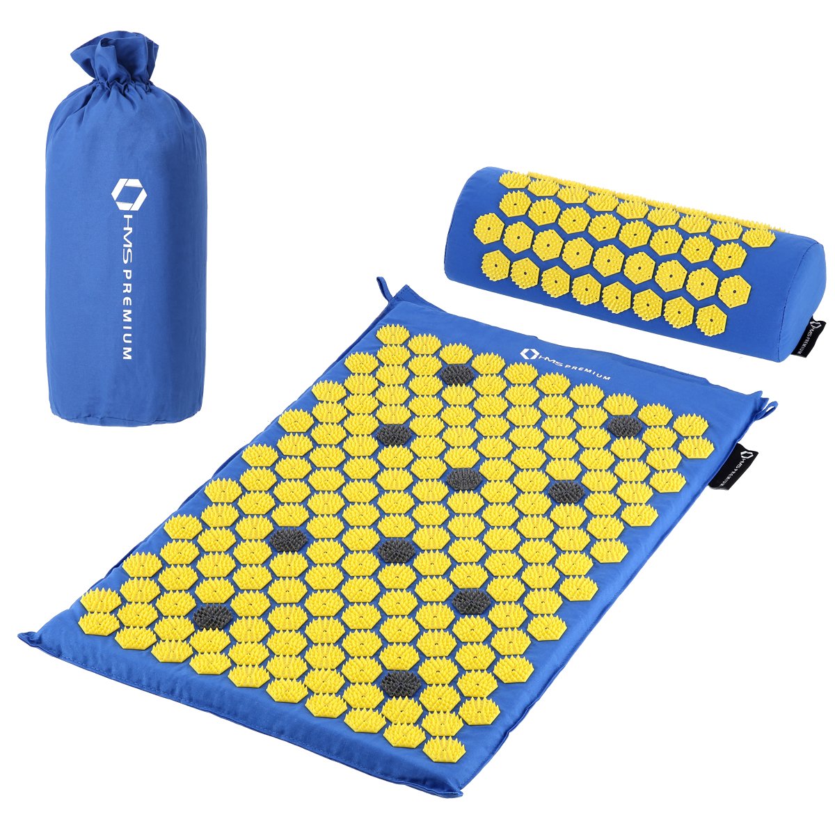 Acupressure Mat Set, Dark Blue, Pain Relief Therapy