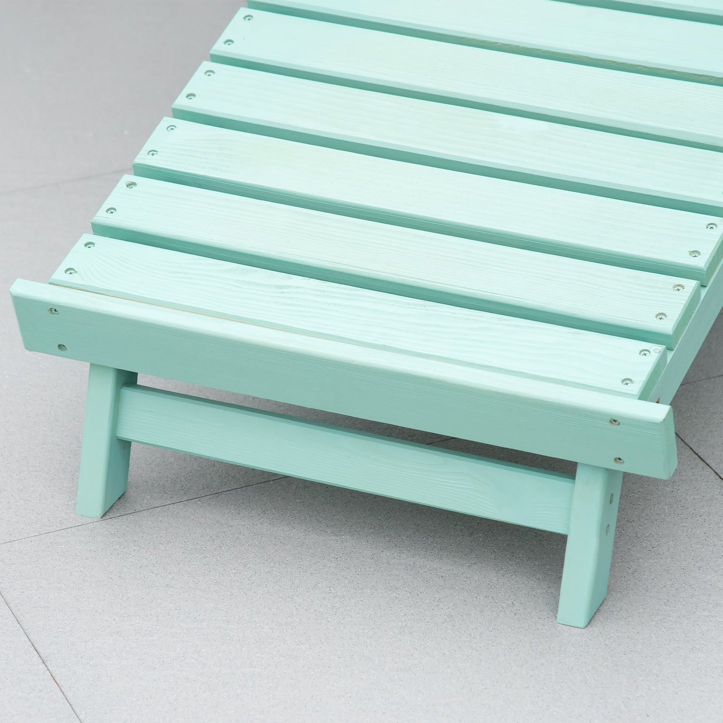 Adirondack Pine Wood Garden chair with footrest, green