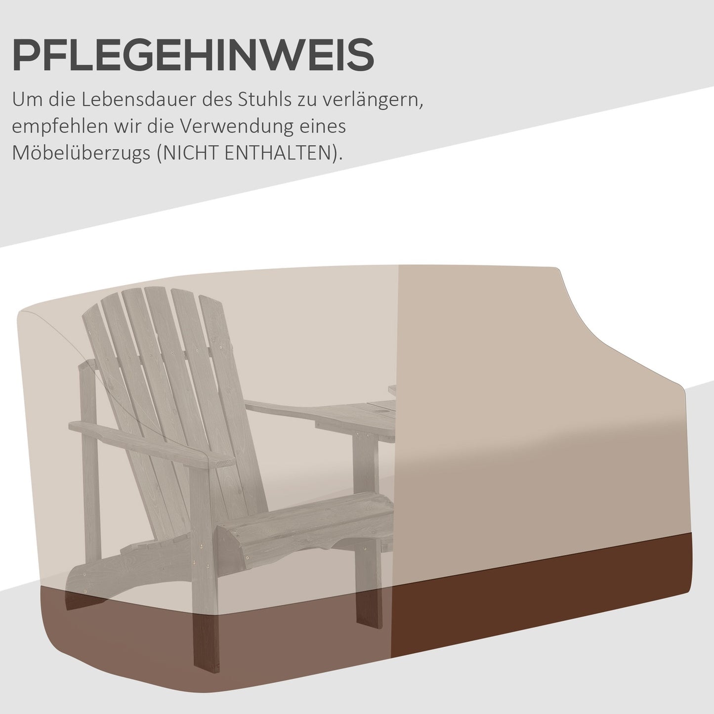 Solid wood Adirondack chair set with table, gray