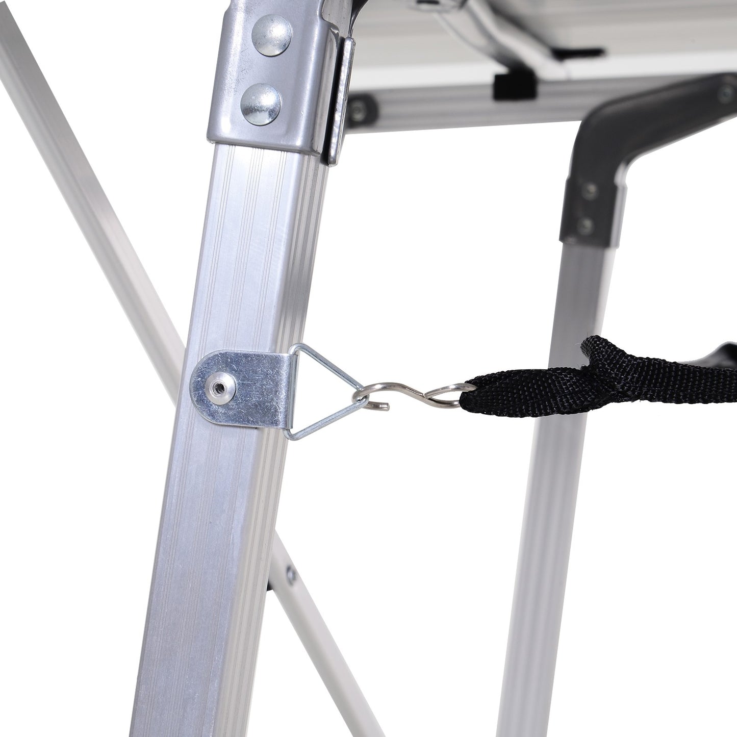 Adjustable Aluminum Folding Picnic Table with Carry Bag, 120x69 cm