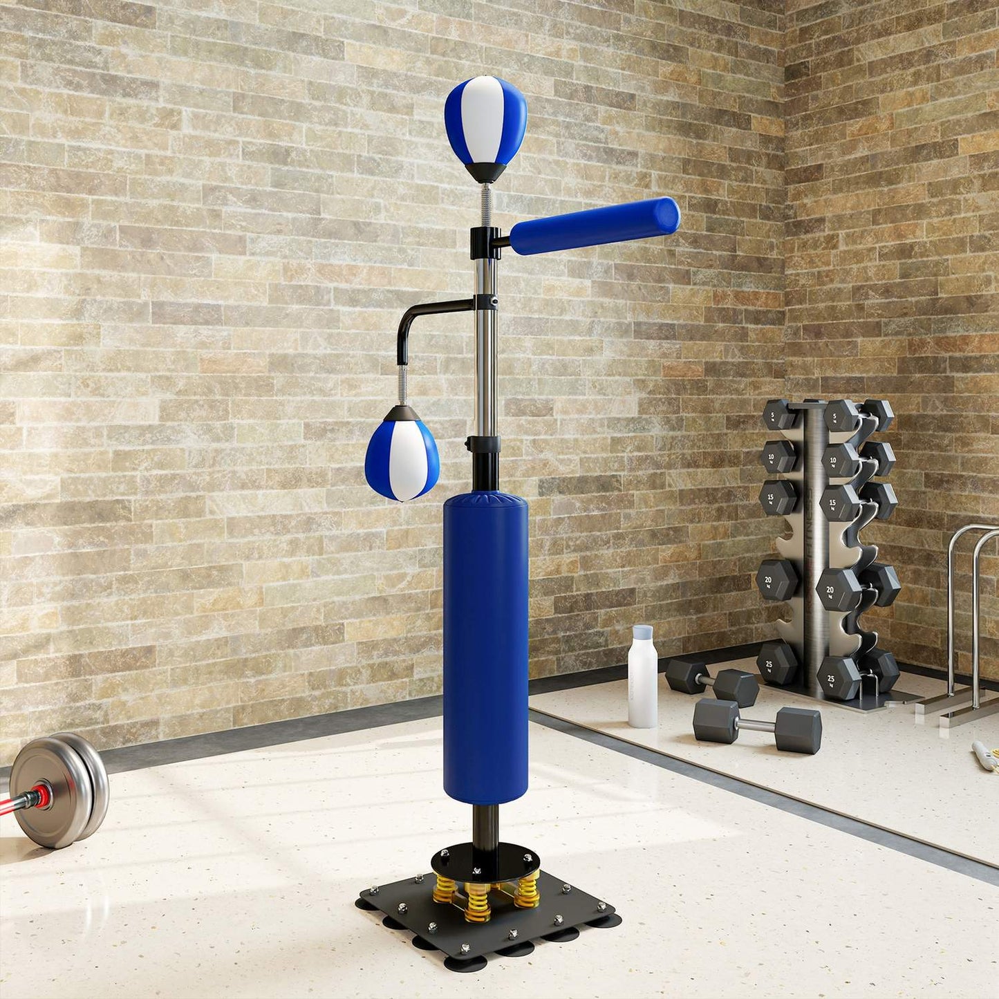 Adjustable Boxing Stand with Speedballs and Kick Pad