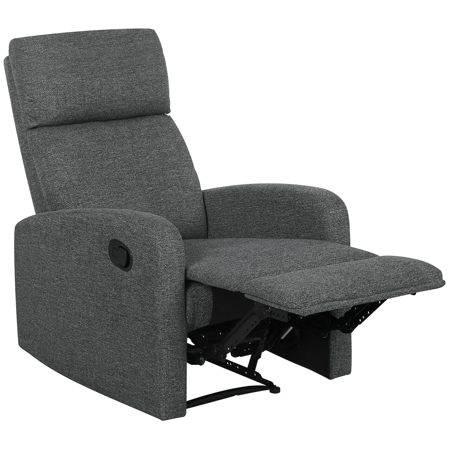 Adjustable Recliner Chair with Footrest, Gray Fabric