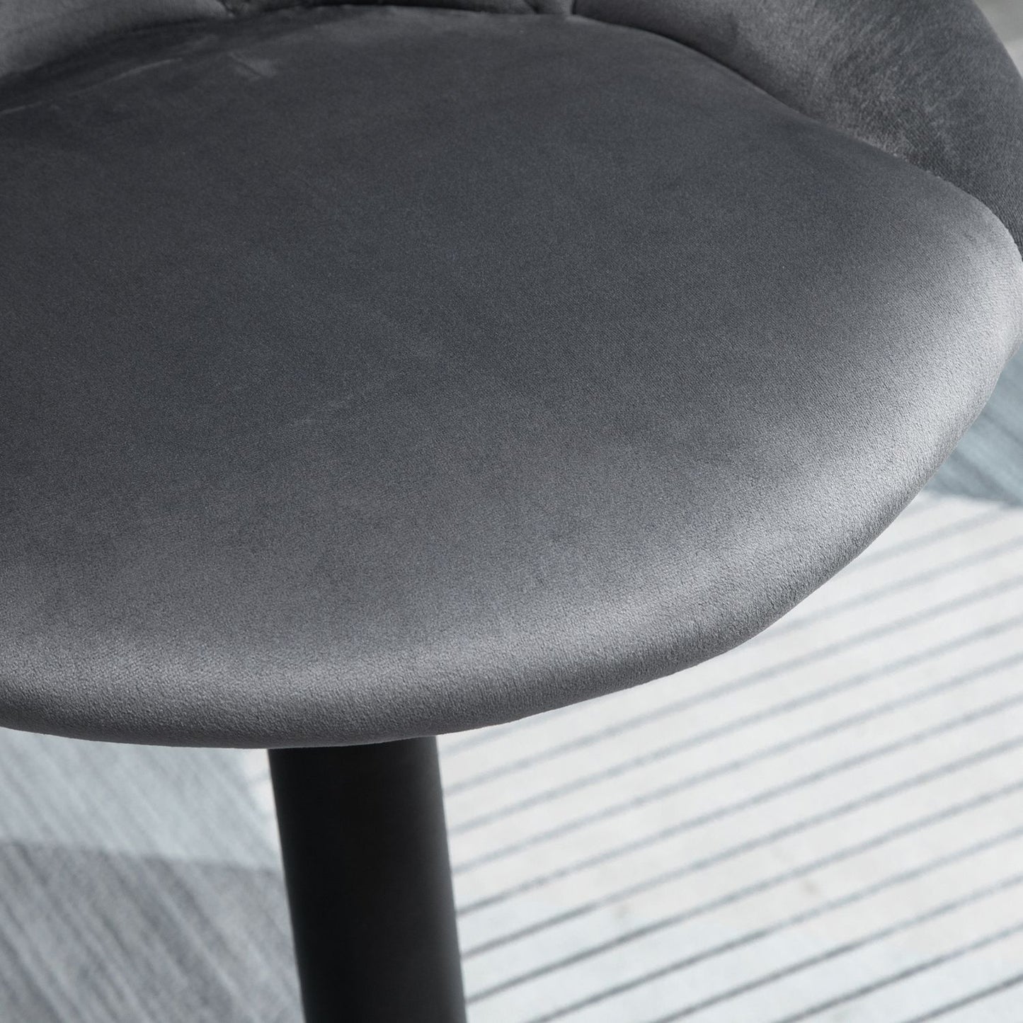 Adjustable Velvet Bar Stools Set of 2 with Footrest