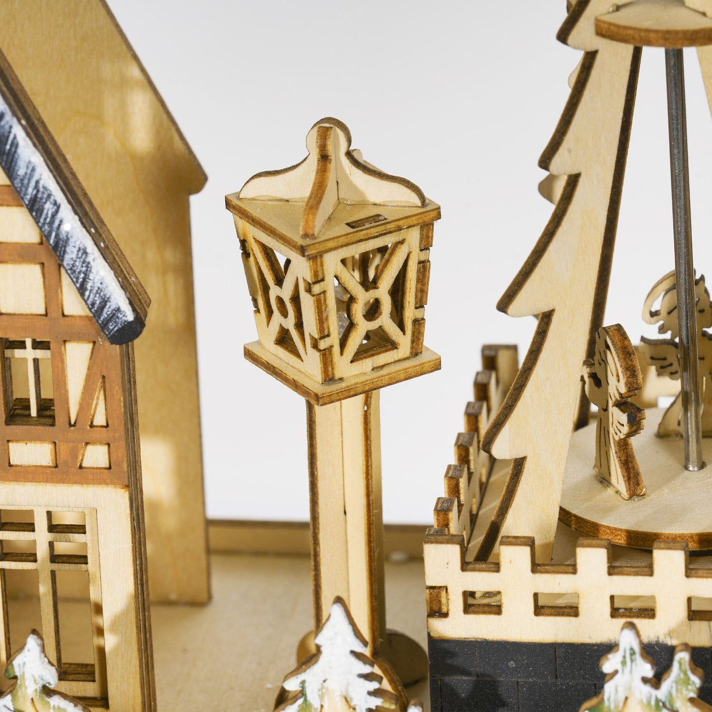 Advent calendar with LED light, Wood DIY 45x9x42.5 cm
