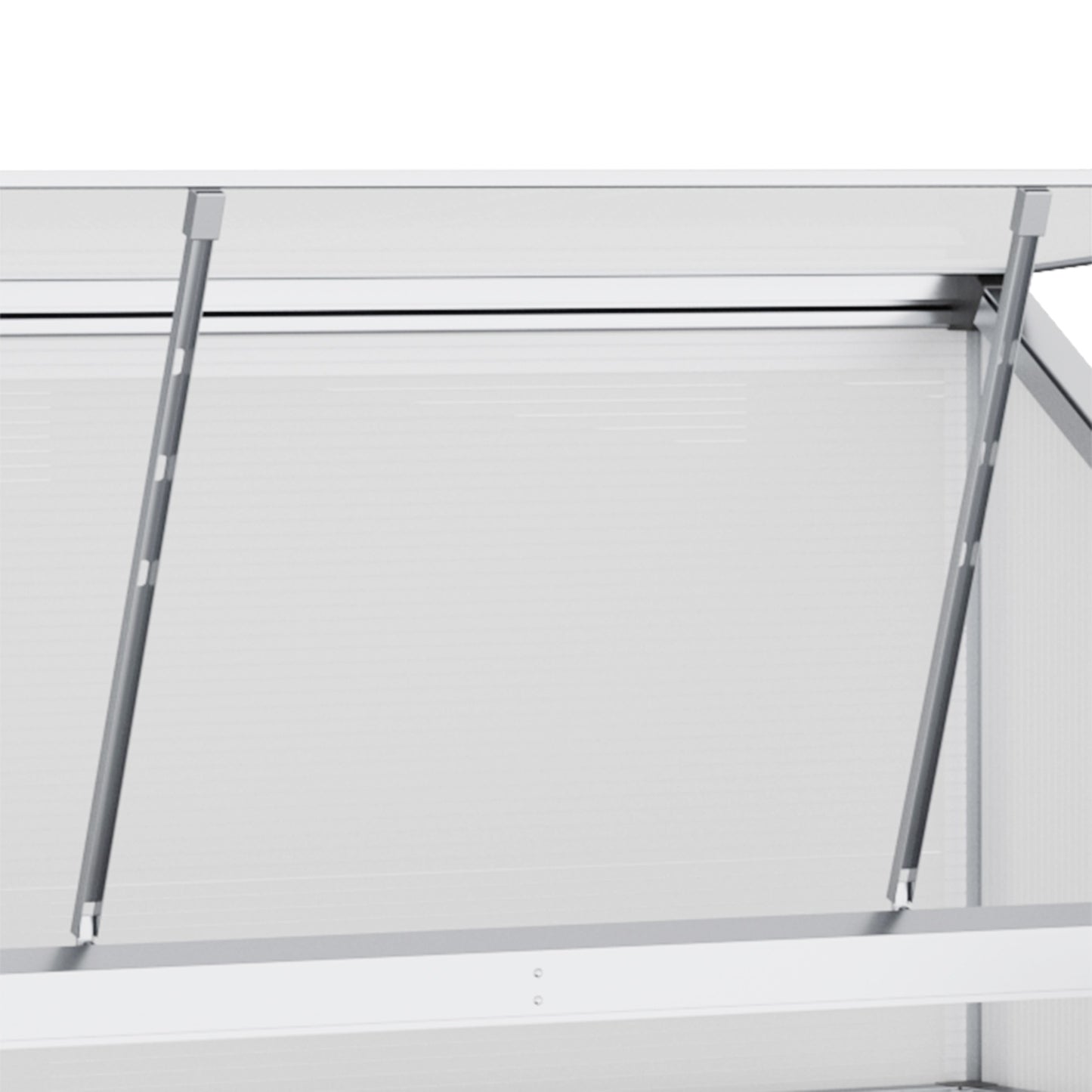 Aluminum greenhouse with foundation, 3 levels, 131x58x139.5 cm