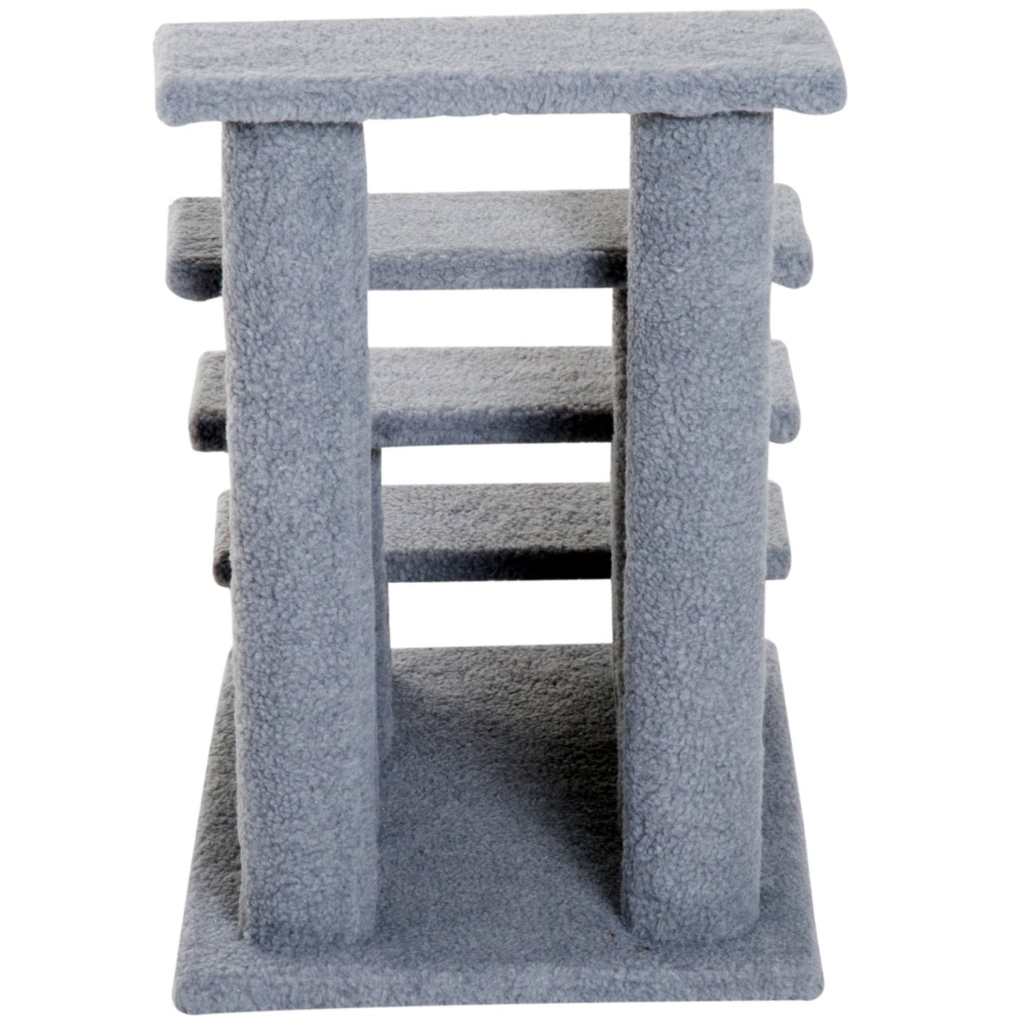 Pet stairs for cats and dogs, 4 steps, gray, 63.5x43x60 cm