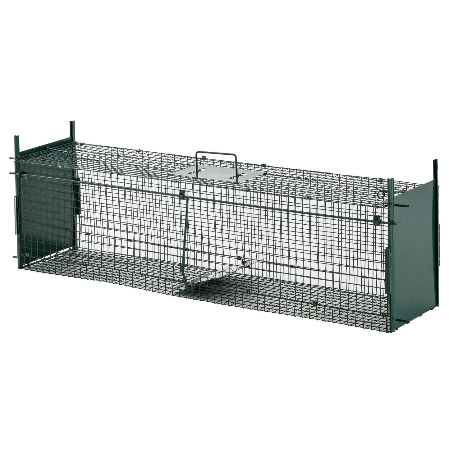 Animal trap in metal for rabbits and cats, double entrances