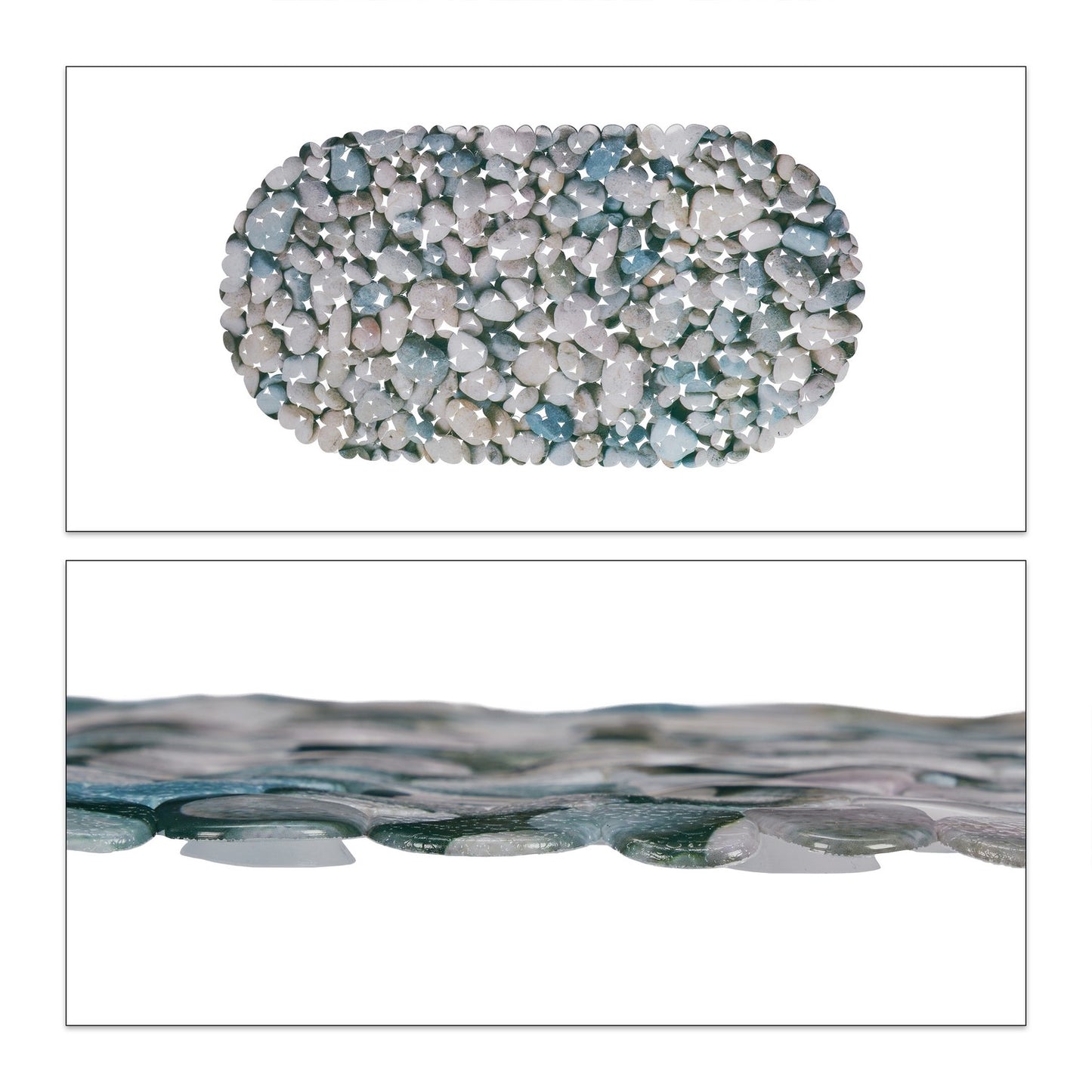 Anti-Slip Bath Mat Stone Design