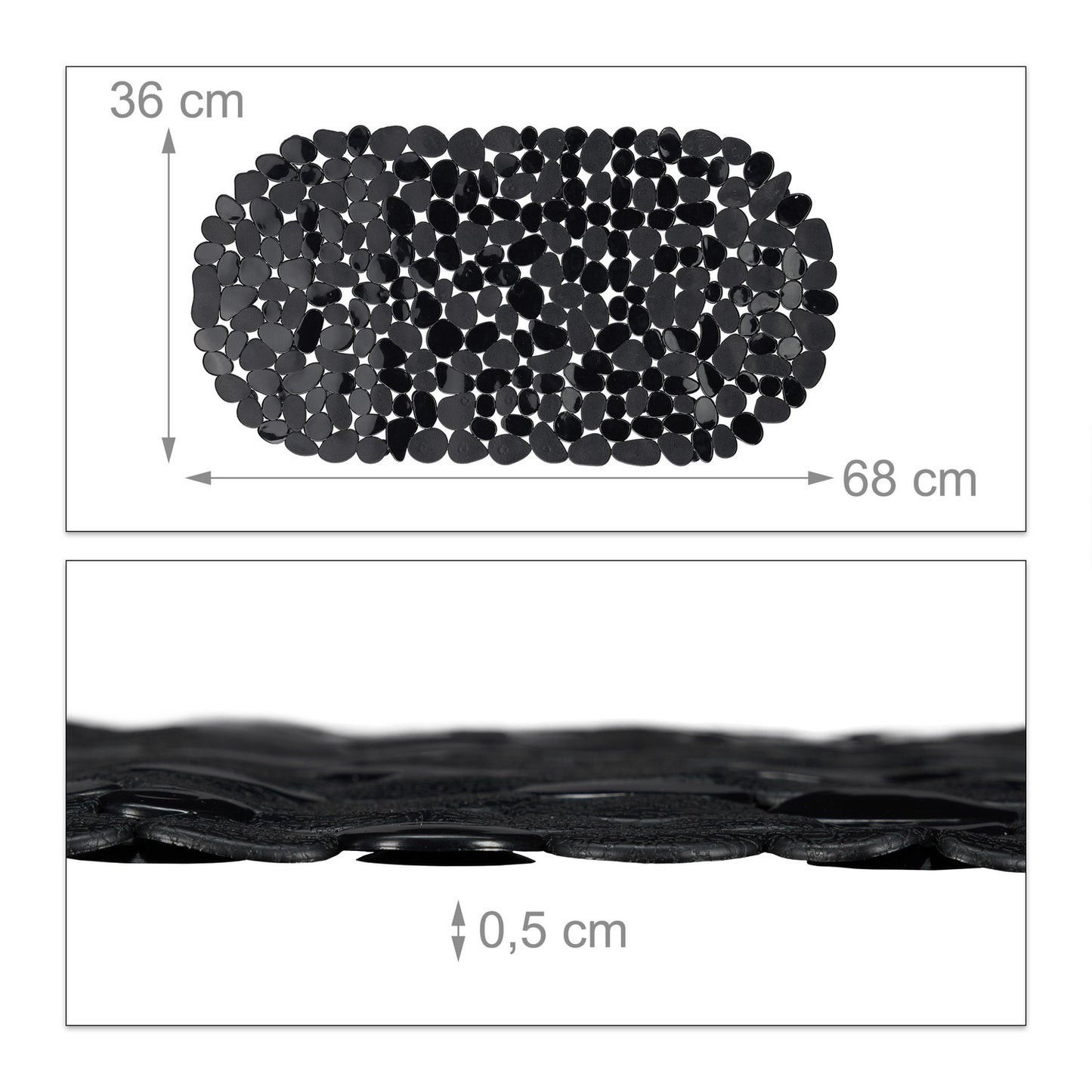 Anti-Slip Bath Mat Stone Design
