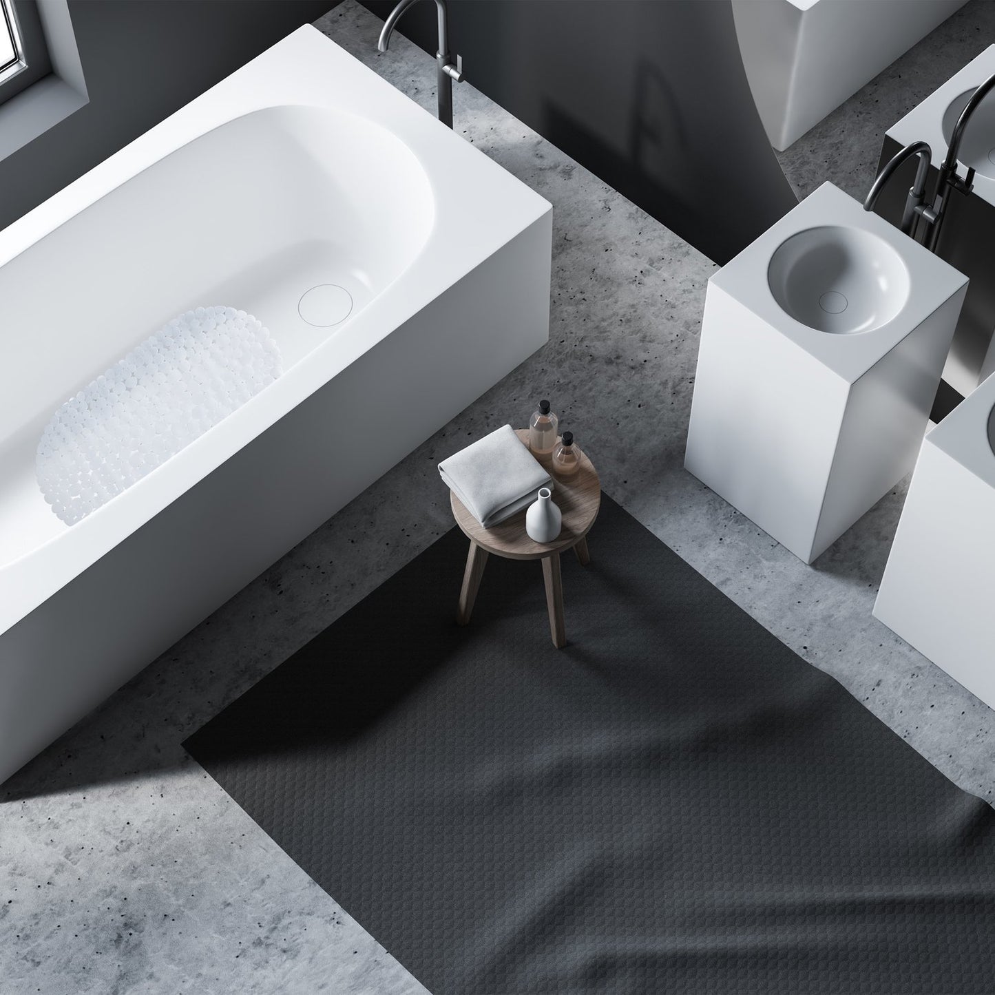 Anti-Slip Bath Mat Stone Design