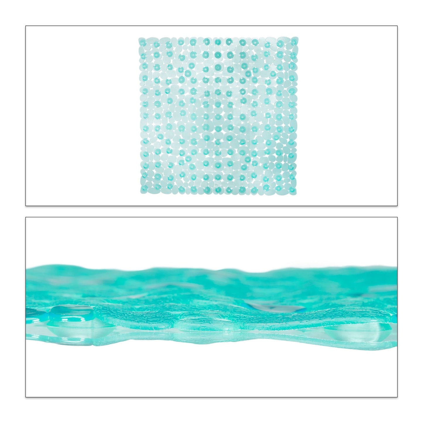 Anti-Slip Square Bathtub Mat with Suction Cups