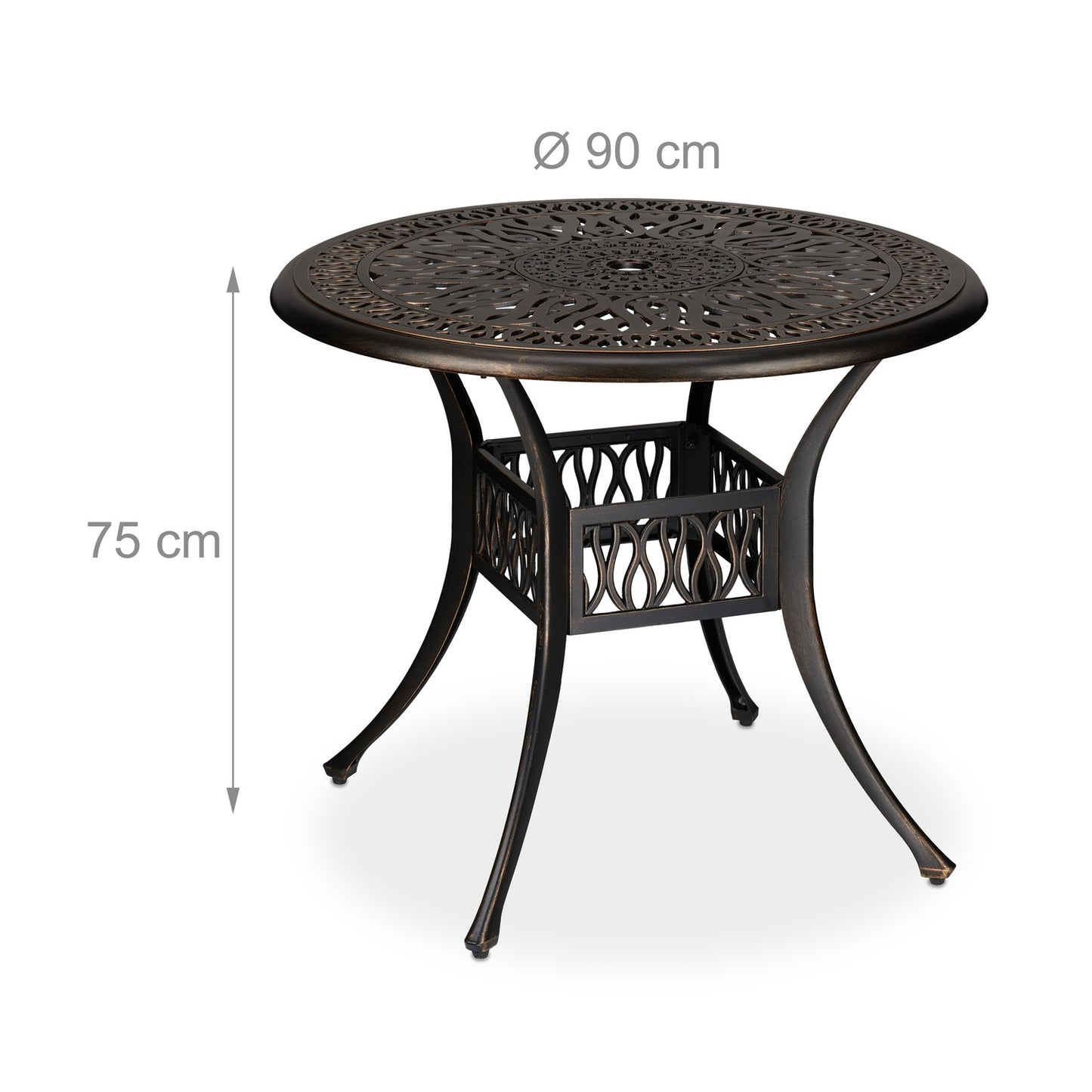 Antique Garden Table with Umbrella Hole