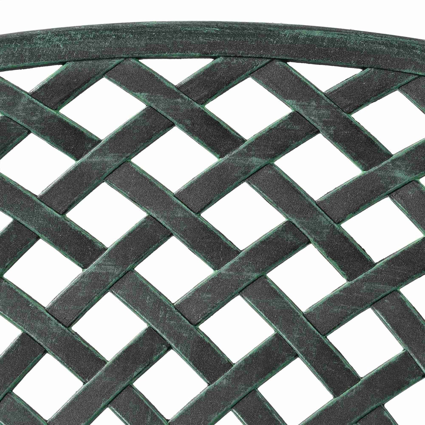 Antique Metal Garden Bench, Black & Green
