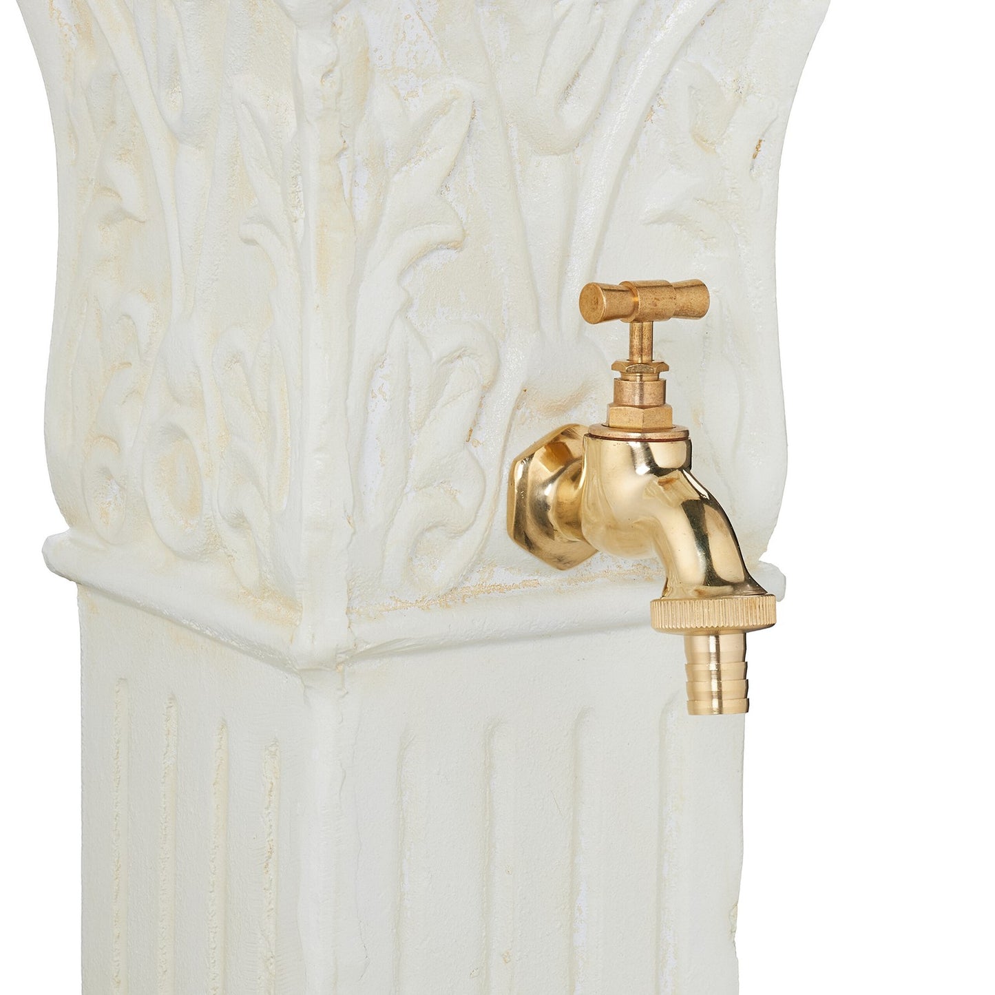 Antique-Style Metal Column Fountain with Tap, 93 cm