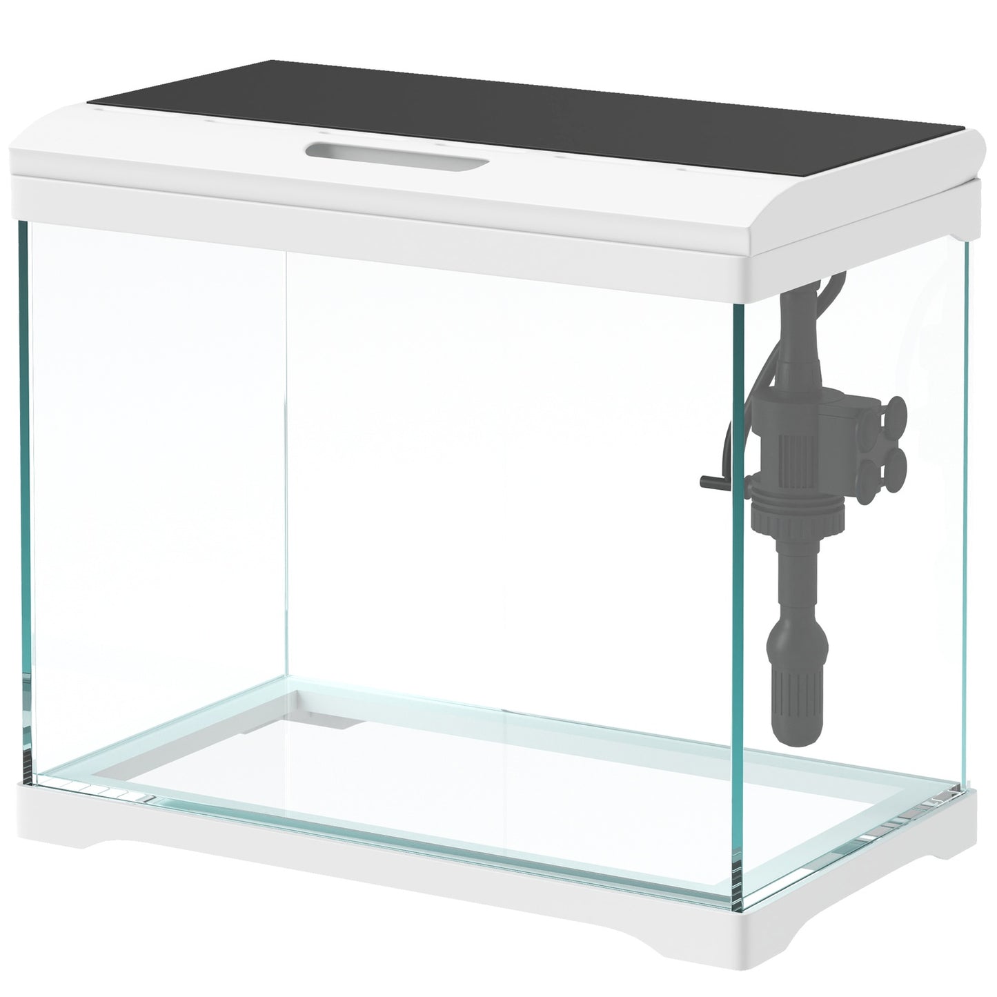 Tropical Fish Tank with LED, Filter & Pump, 17L White