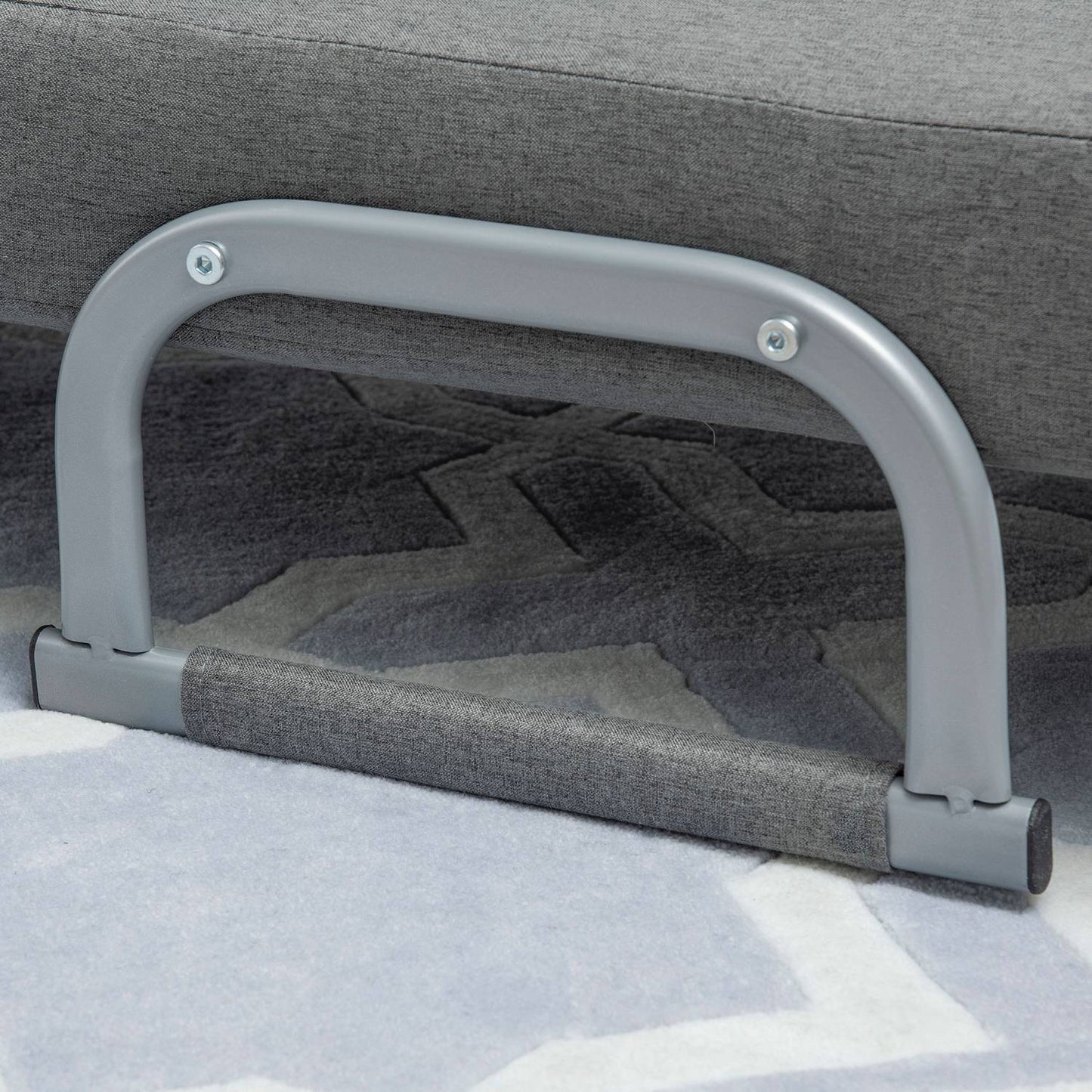 Armchair, upholstered armchair, convertible to guest bed, ergonomic, dark grey