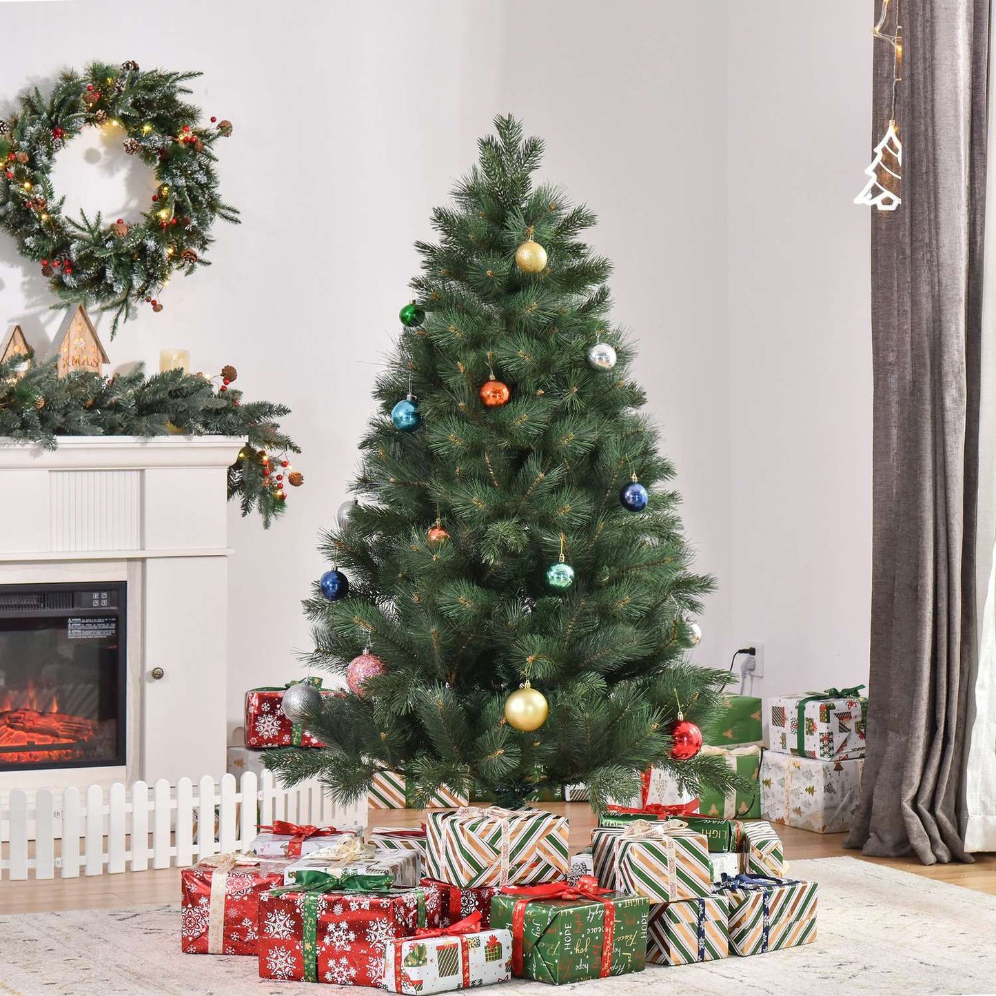 Artificial Christmas tree, 180cm, realistic green with stand