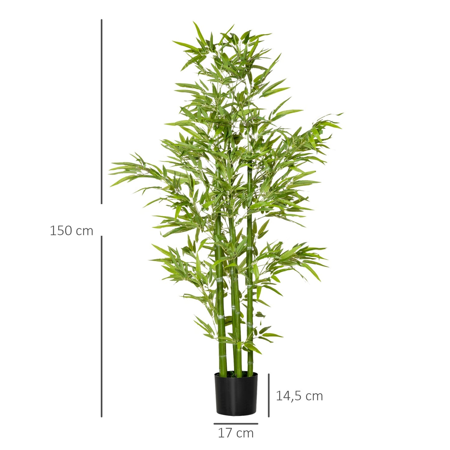 Artificial Bamboo Plant, 924 Leaves, 150 cm, Indoor/Outdoor