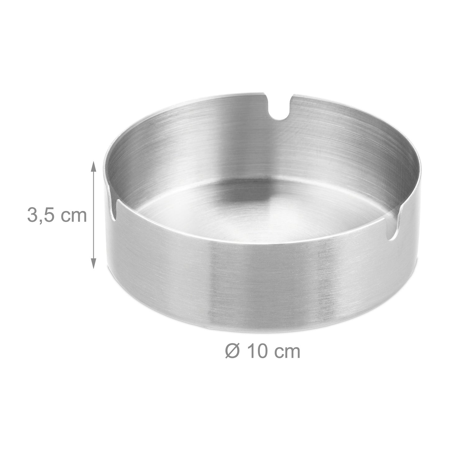 Ashtray in stainless steel, set of 2
