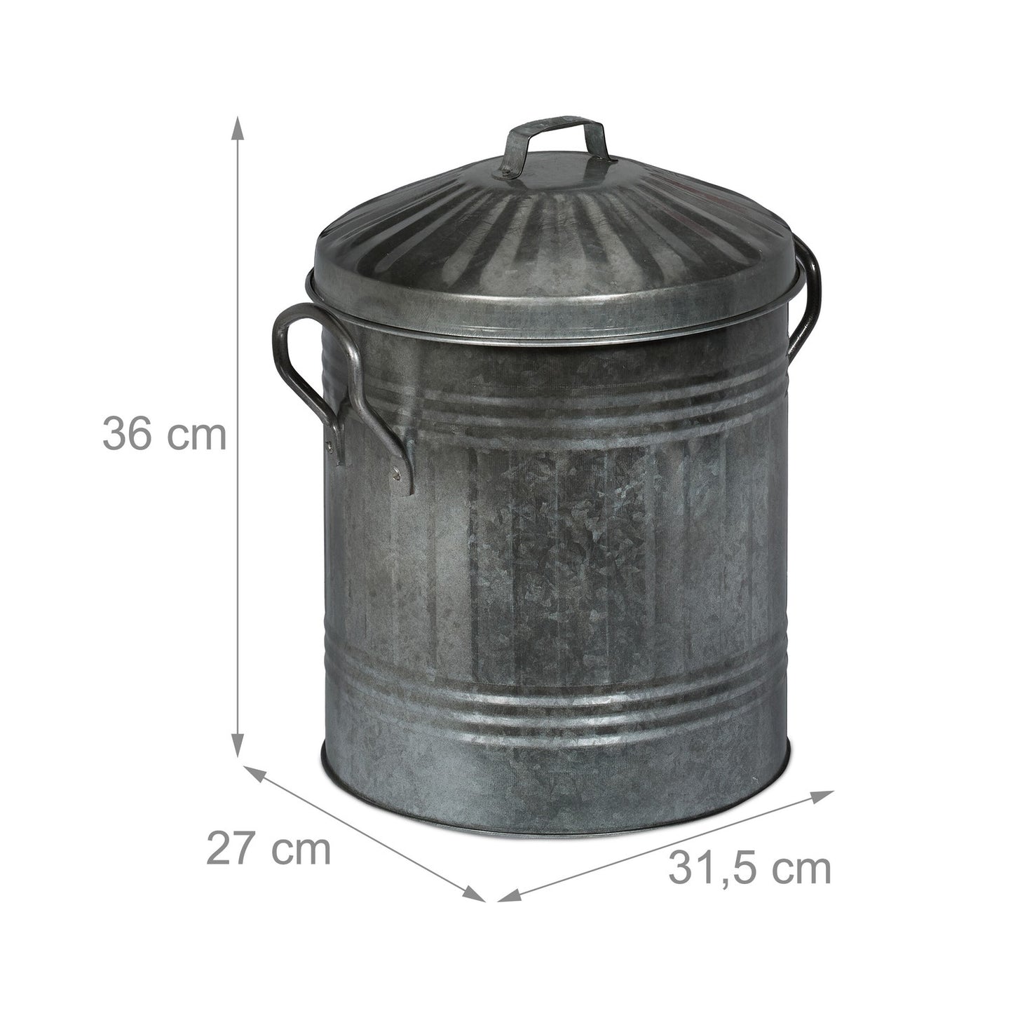 Ashtray with lid 10 l