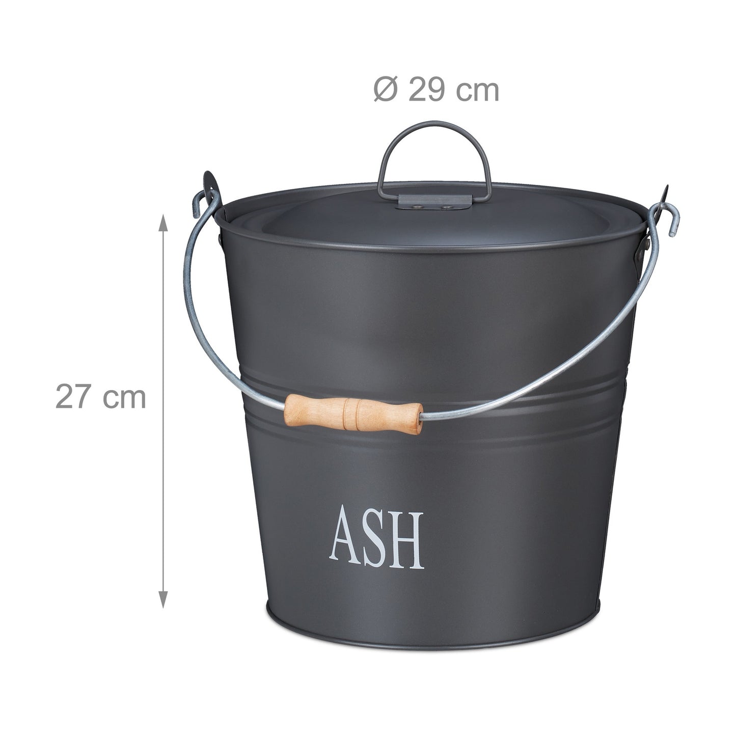 Ashtray with lid 12 l