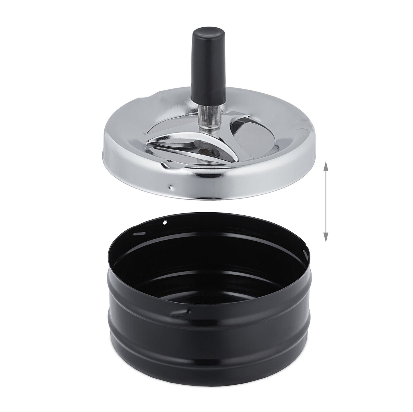 Ashtray with rotating lid
