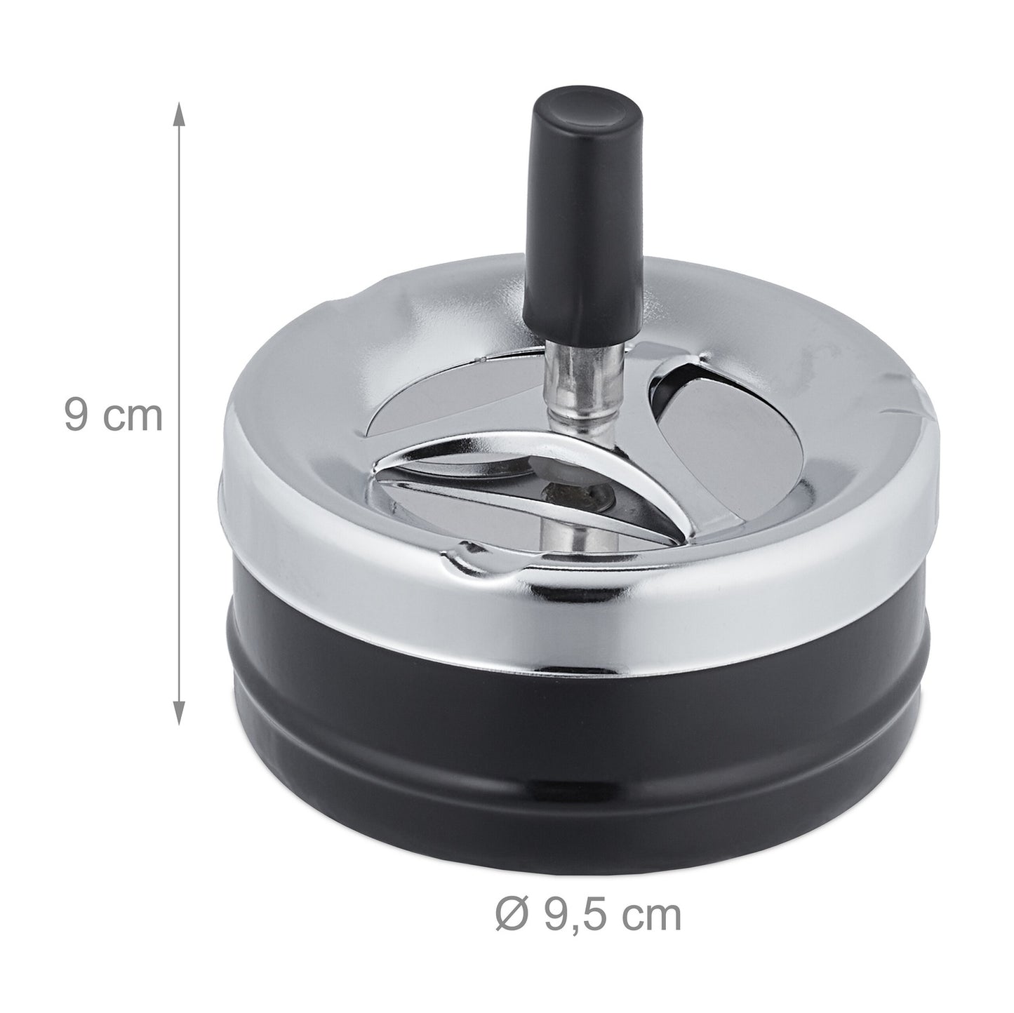 Ashtray with rotating lid