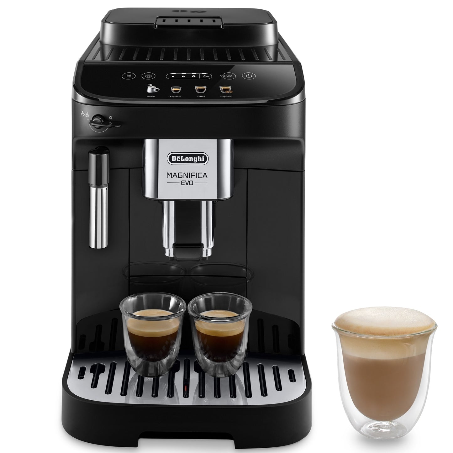 Automatic Espresso Machine with Grinder, Manual Milk Frother