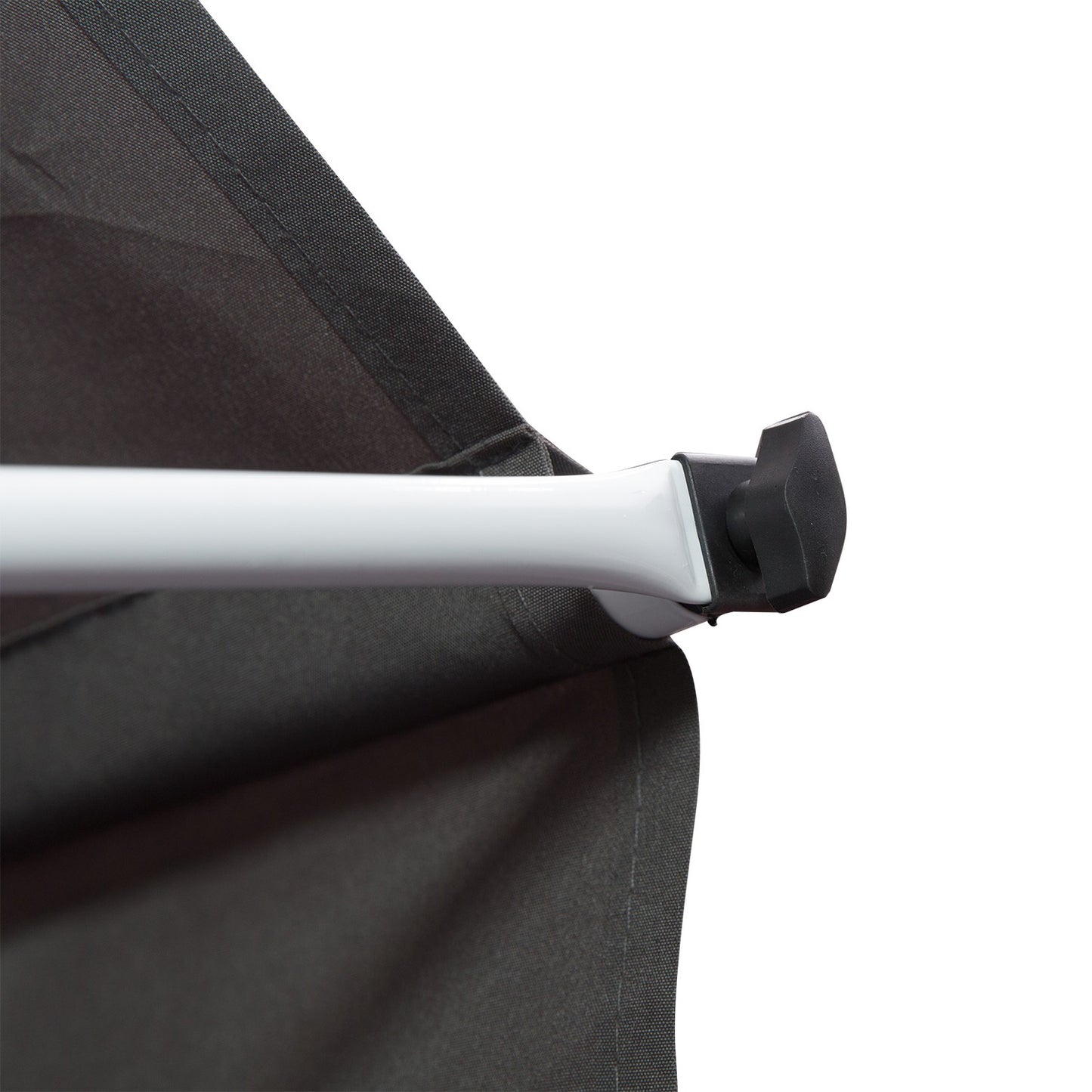 Folding arm awning in aluminium, hand crank, 300x150Cm Grey