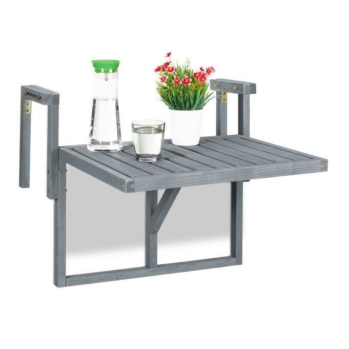 Balcony table hanging wood