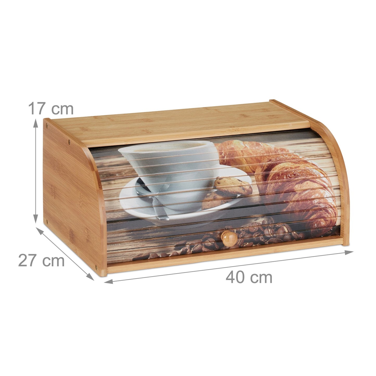 Bamboo Bread Box with Roll Top