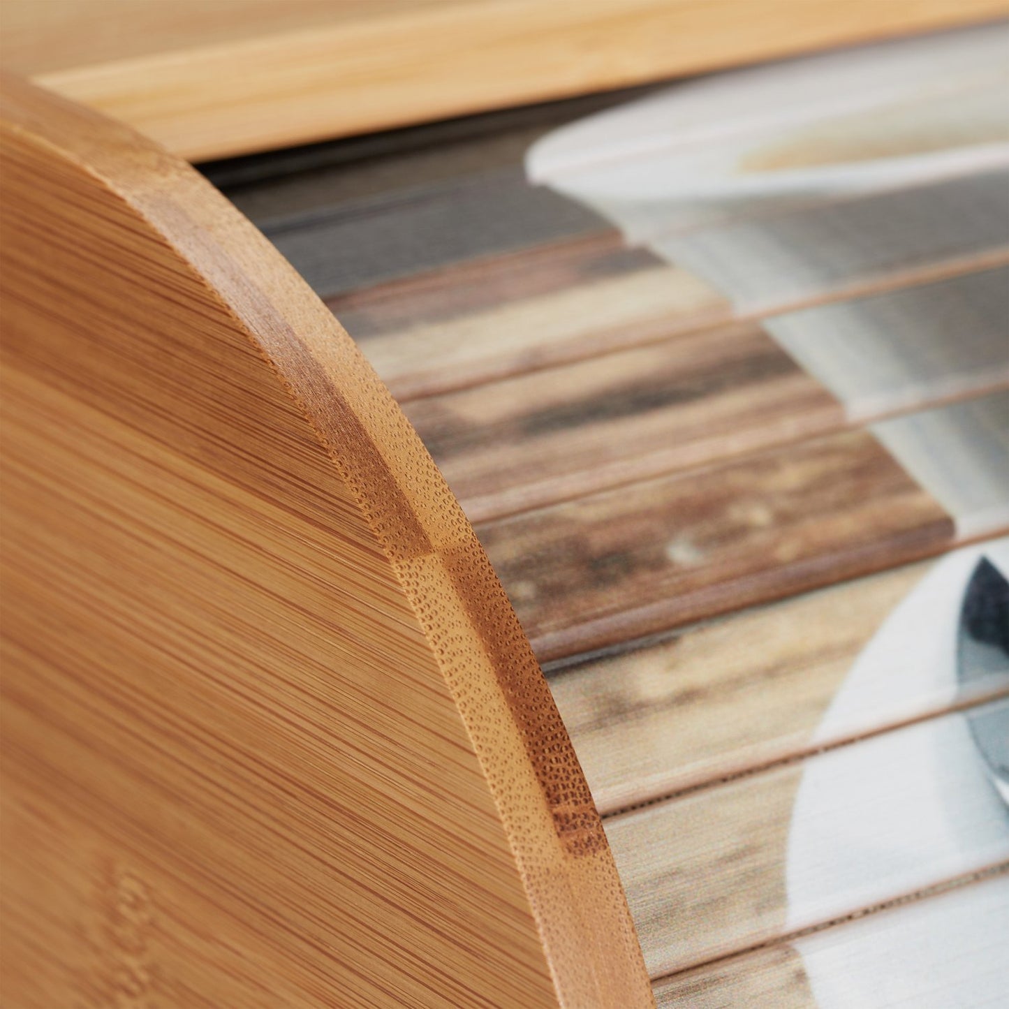Bamboo Bread Box with Roll Top