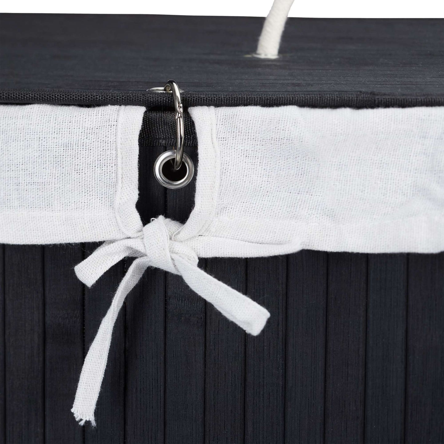 Bamboo Laundry Bin with Lid and Washable Bag