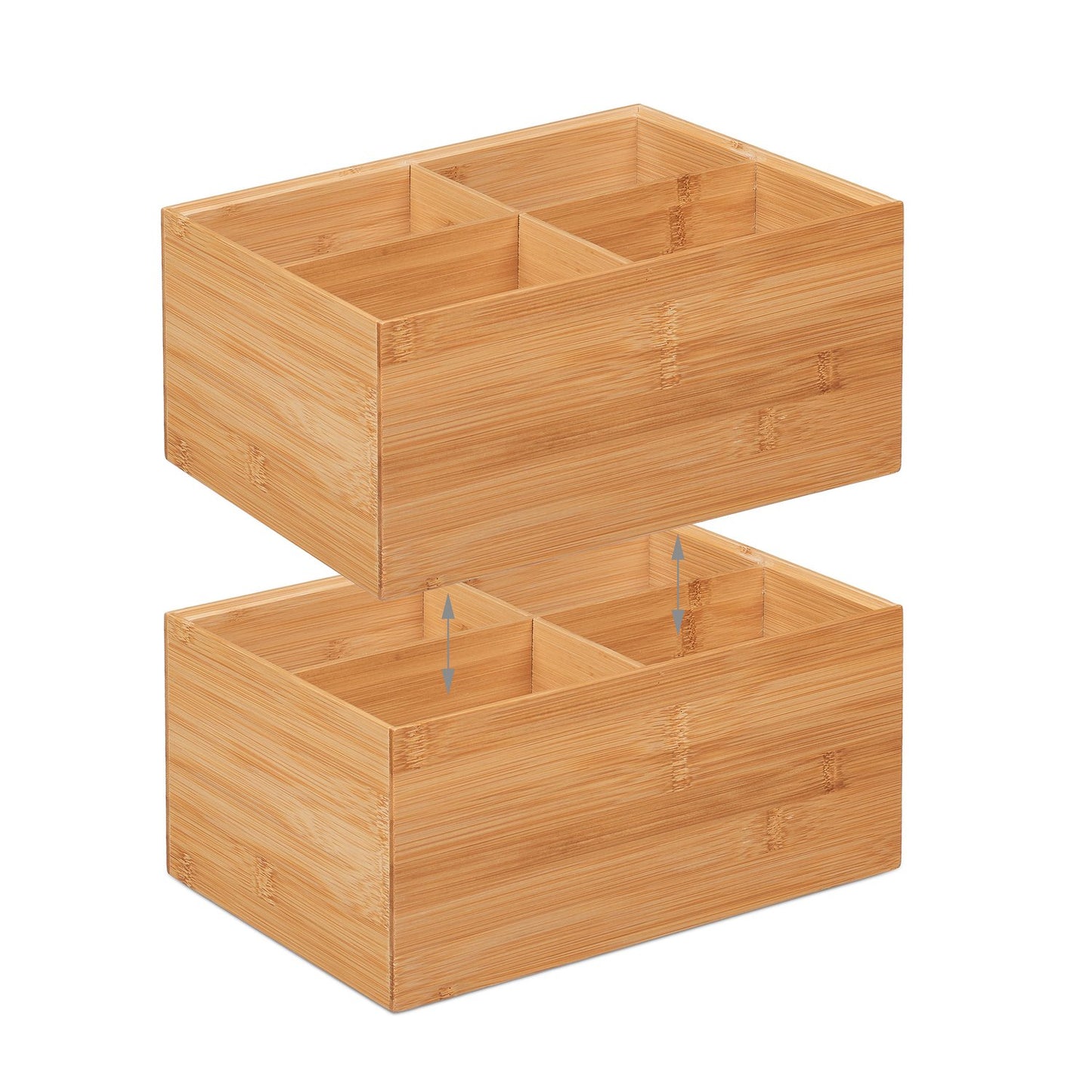 Bamboo Storage Box 4 Compartments