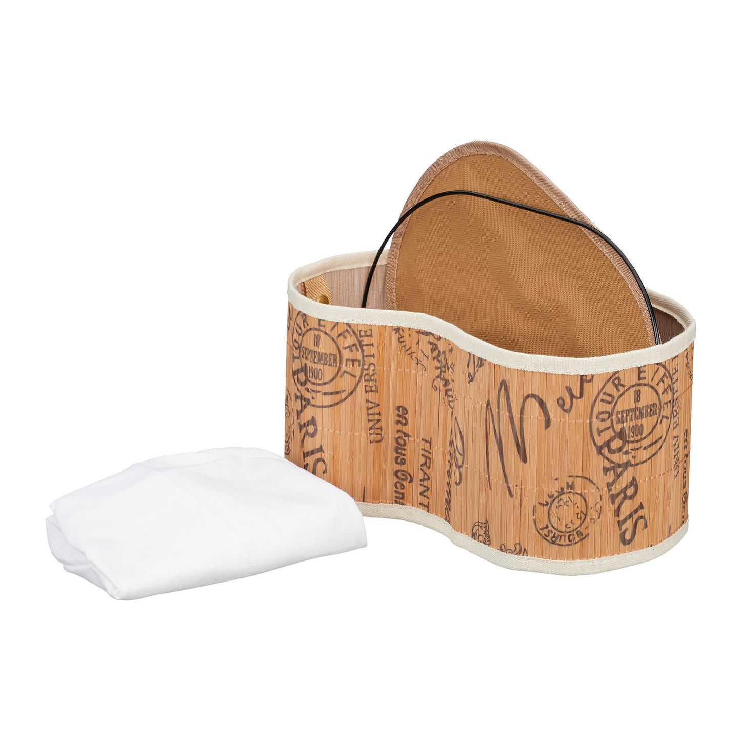 Bamboo bread basket with fabric insert