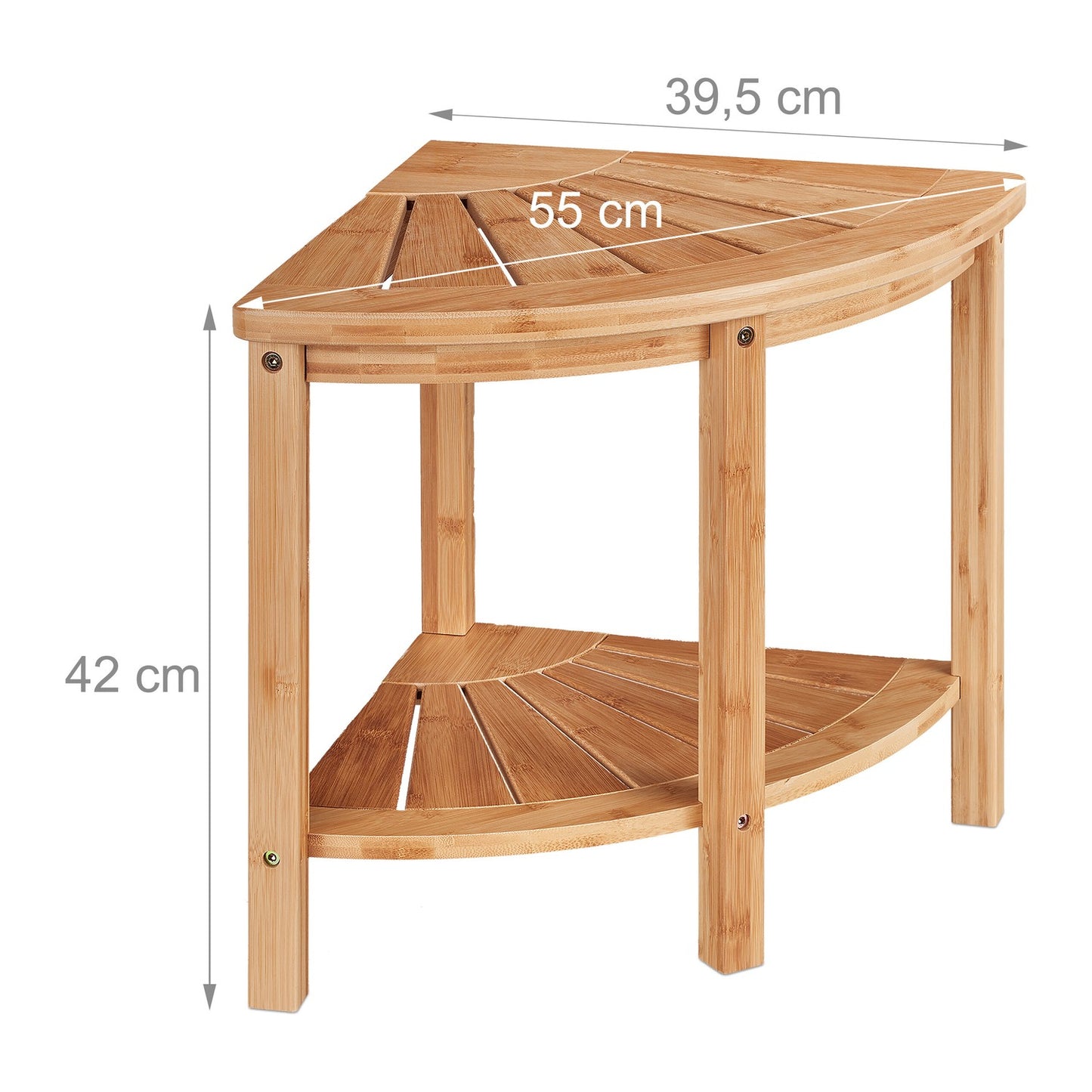 Bamboo corner shelf for the kitchen