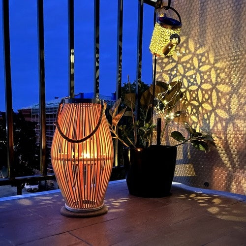 Bamboo rattan lantern Gardlov 24282
